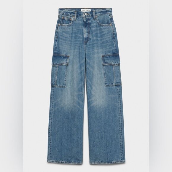 DENIM FORUM -The Farrah Hi-rise Cargo Jean - Picture 3 of 9